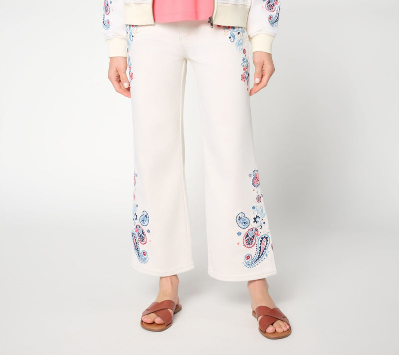 Driftwood Jeans Martha Crop Knit Denim Jeans — View 14