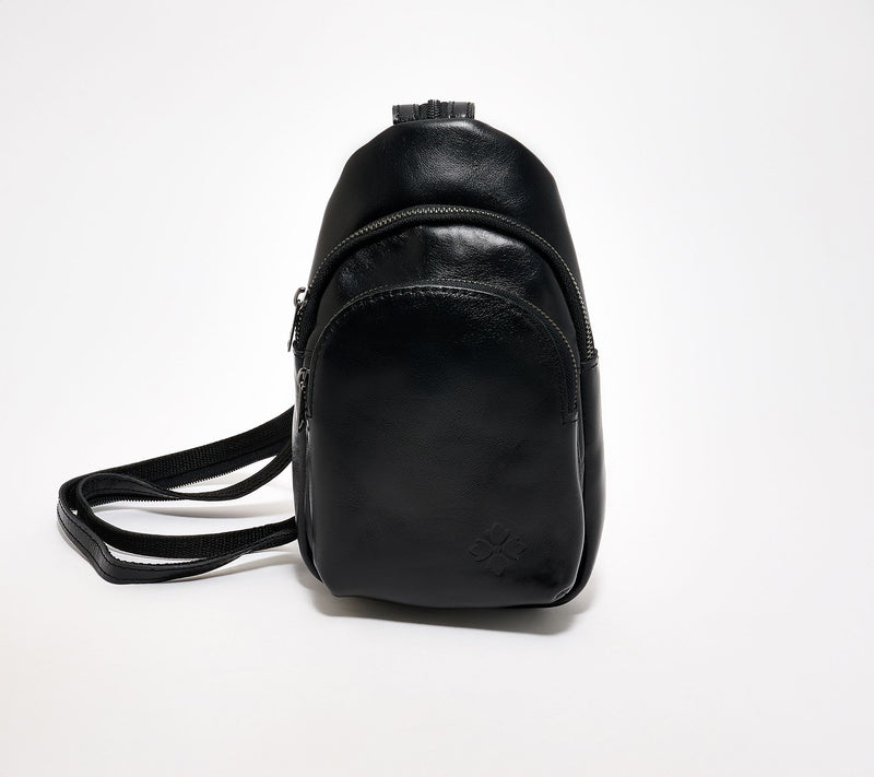 "As Is" Patricia Nash Annalie Leather Convertible Sling Backpack — View 12