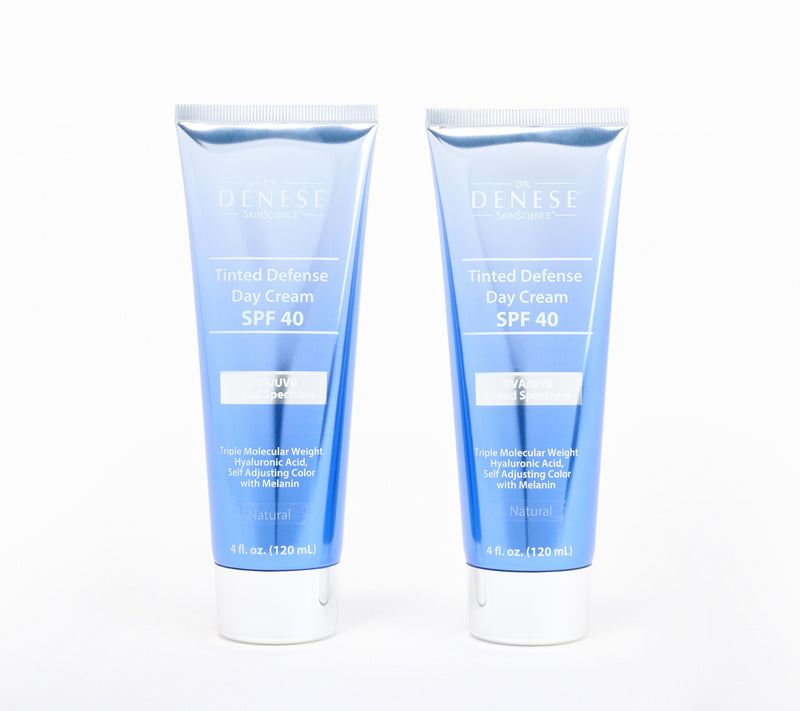 Dr.Denese SPF 40 Tinted Day Defense Cream UVA/UVB 4oz Duo — Main view