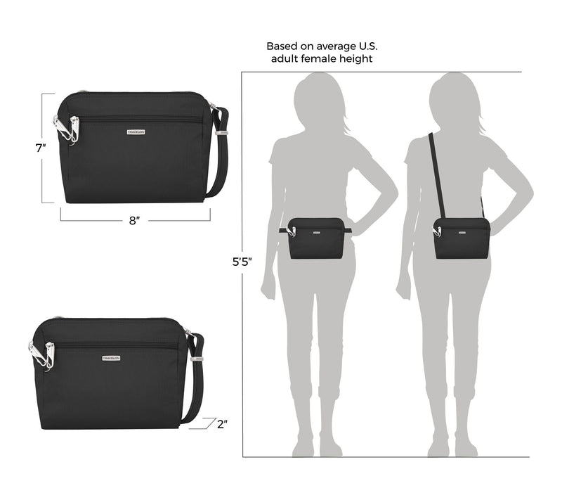Travelon Anti-Theft Classic Convertible Crossbody & Waist Pack — View 4