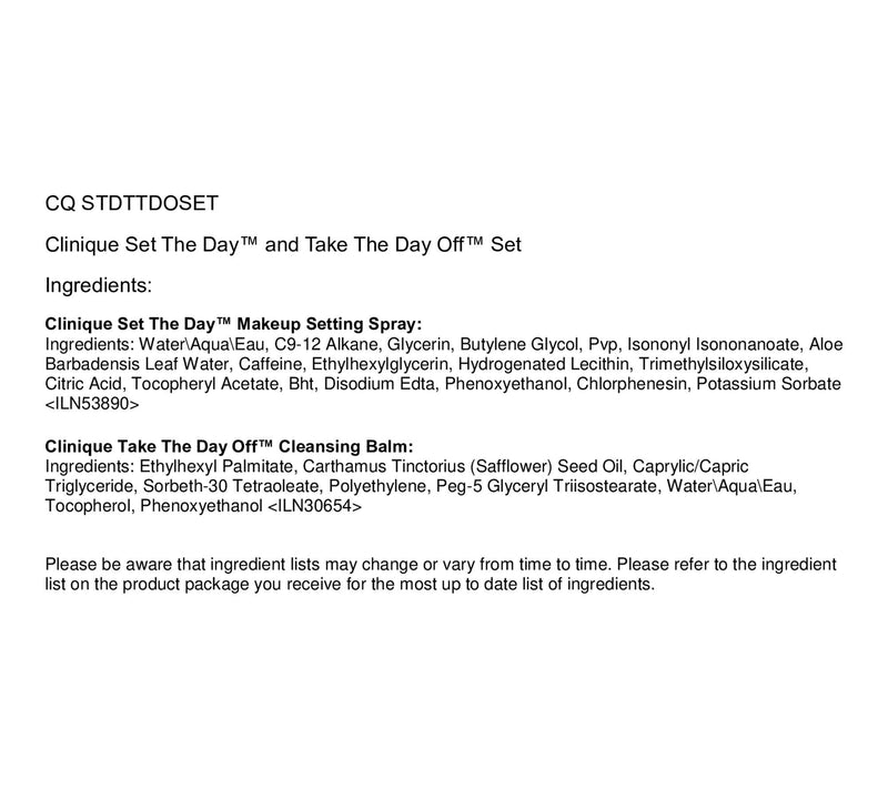 Clinique Set The Day and Take The Day Off Set — View 2