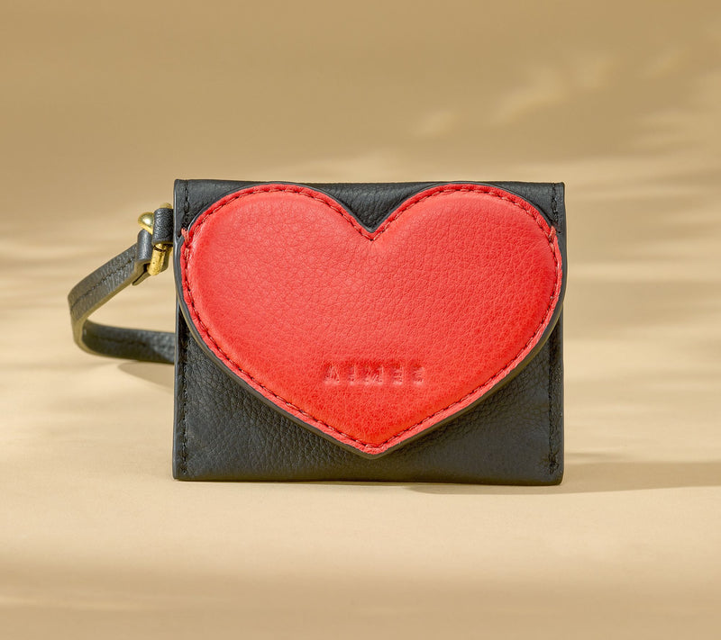 "As Is" Aimee Kestenberg Leather Heart Breaker Credit Card Wristlet — View 4