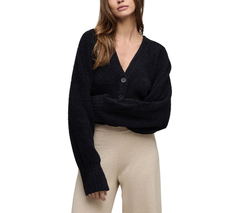 Barefoot Dreams CozyChic Lite Cotton Ribbed Button Front Cardi — View 6