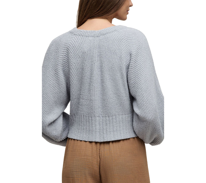 Barefoot Dreams CozyChic Lite Cotton Ribbed Button Front Cardi — View 5