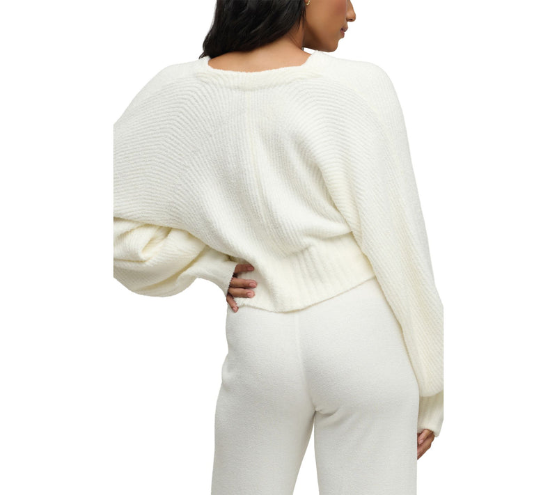 Barefoot Dreams CozyChic Lite Cotton Ribbed Button Front Cardi — View 3