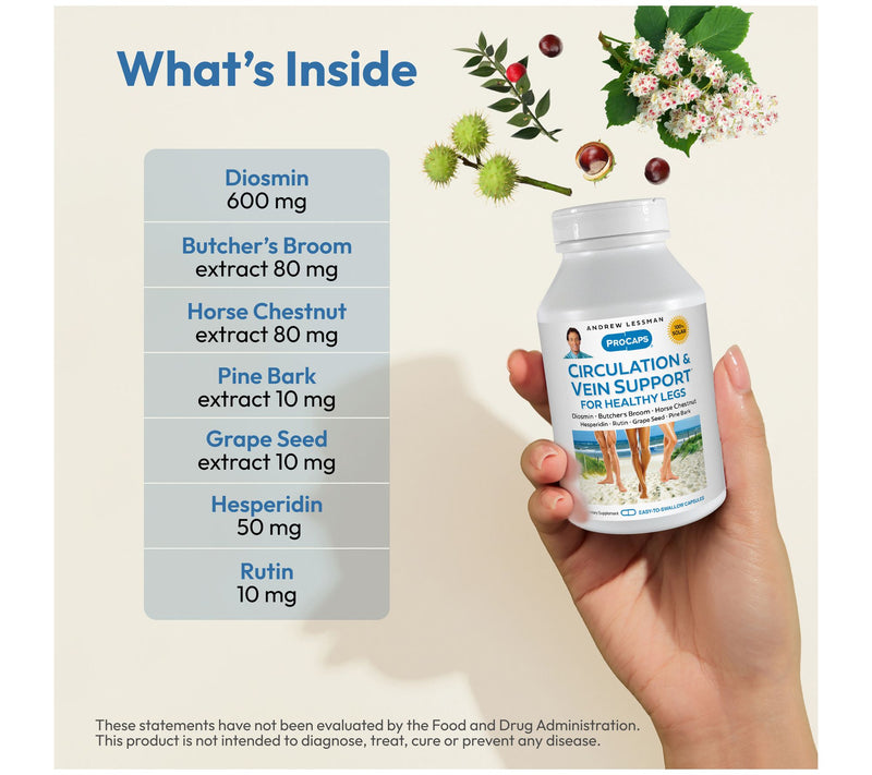 Andrew Lessman Circulation & Vein Support 180 Capsules — View 3