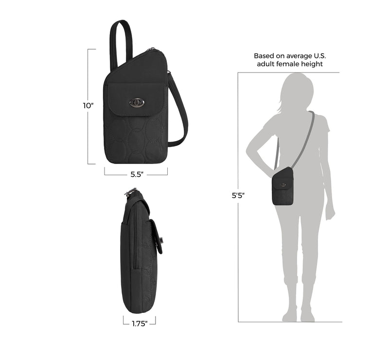Travelon Anti-Theft Runways Slim Asymmetric Crossbody — View 3