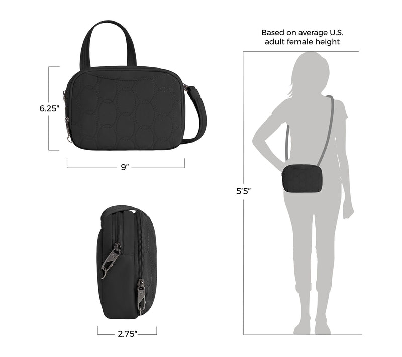 Travelon Anti-Theft Runways Double CompartmentCrossbody — View 3