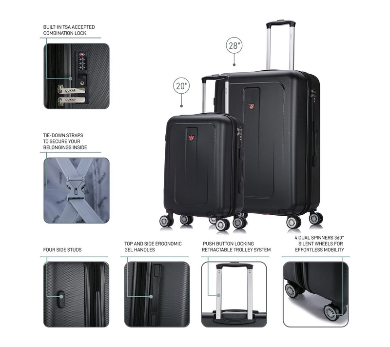 DUKAP Crypto Lightweight Hardside 2-Piece Luggage Set — View 2