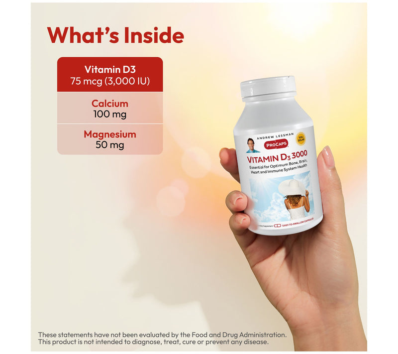 Andrew Lessman Vitamin D-3000 360 Capsules — View 3