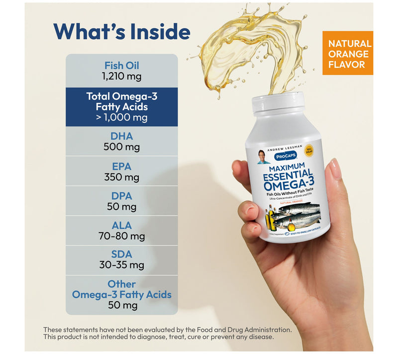 Andrew Lessman Max Omega-3 360 Softgels — View 3