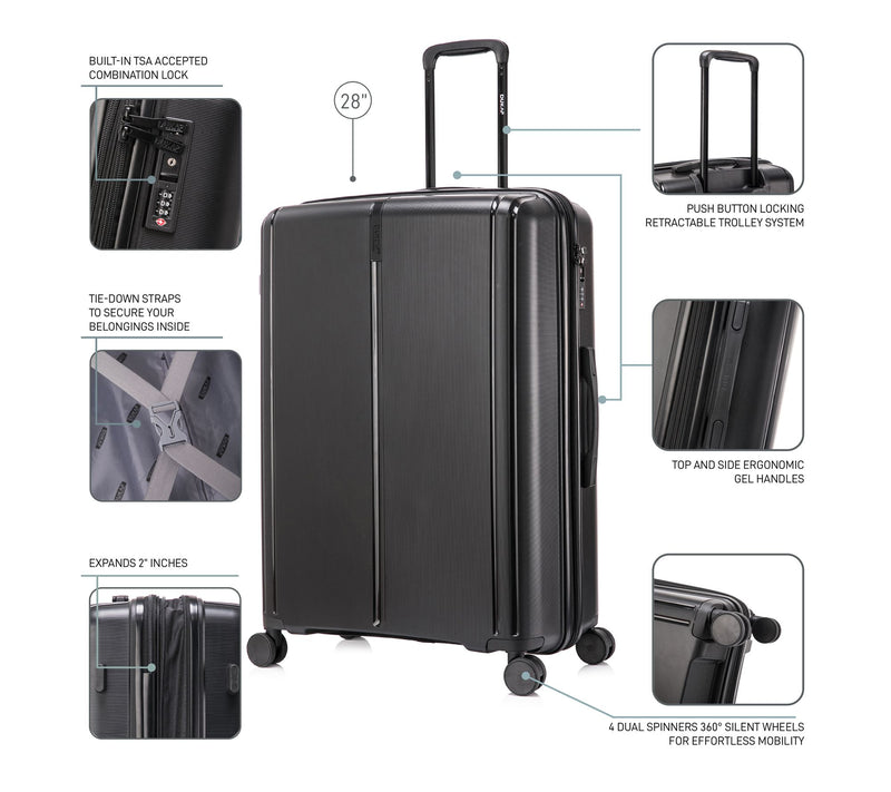 DUKAP Airley Lightweight 28" Hardside Spinner Luggage — View 3