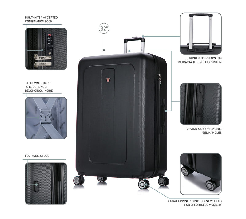 DUKAP Crypto Lightweight Hardside 3 Piece Set — View 3