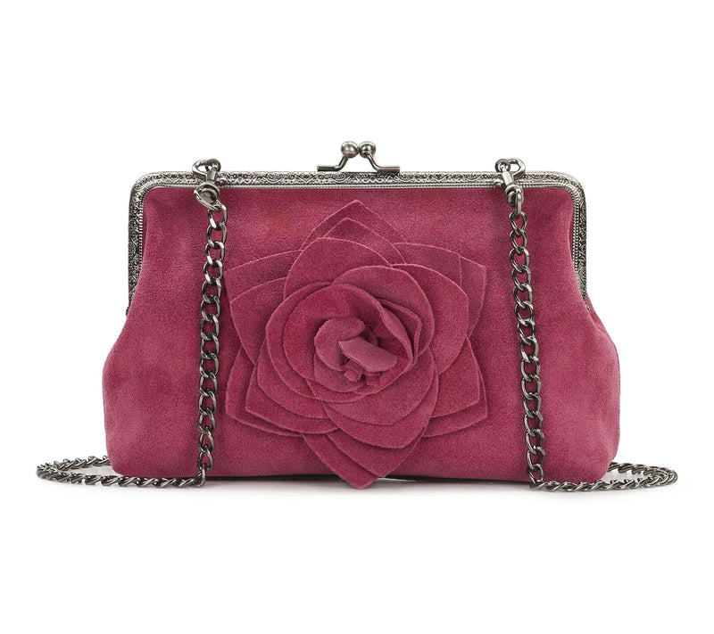 Patricia Nash B orriana Frame w ith Rose Toolin g - Suede — Main view
