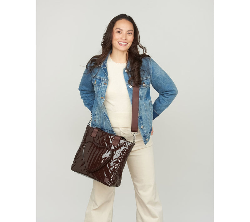 "As Is" IHKWIP Be My Valentine Heart Tote with Crossbody Strap — View 7