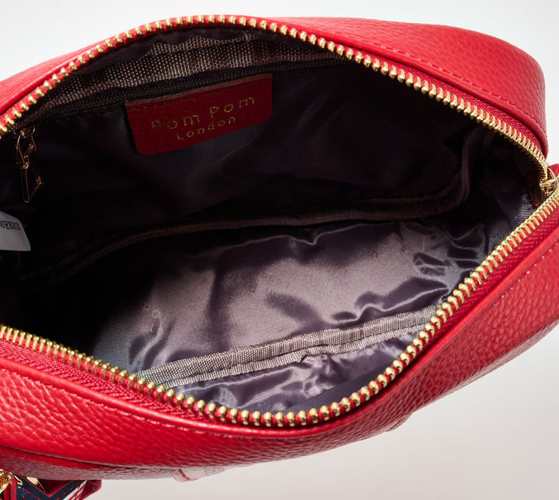 Pom Pom London Leather Americana City Crossbody with 2 Straps — View 10