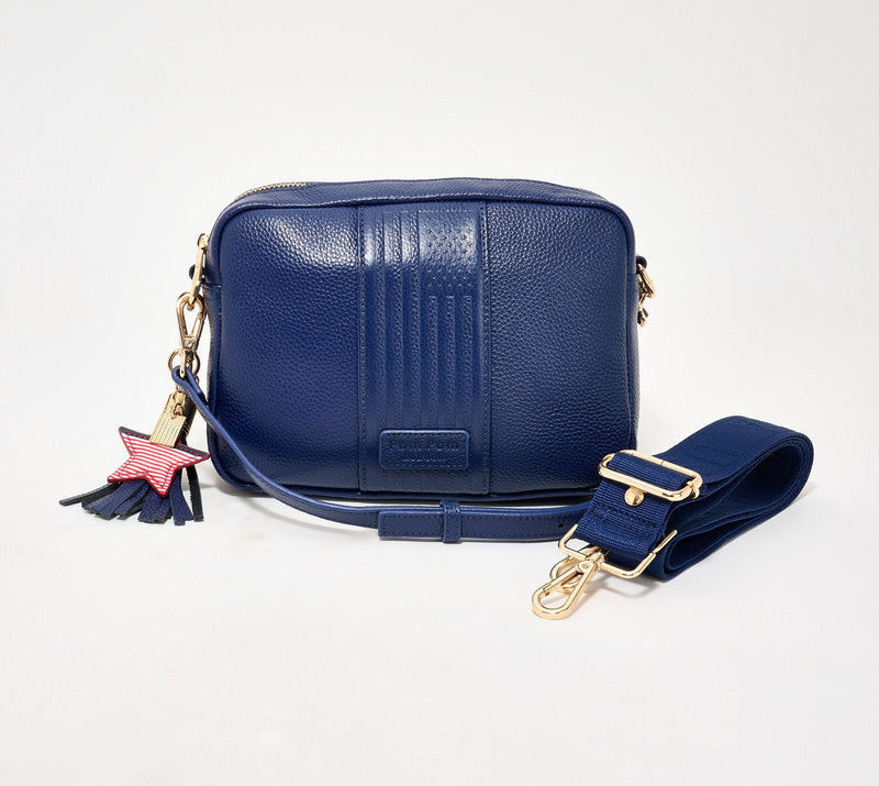 Pom Pom London Leather Americana City Crossbody with 2 Straps — View 3