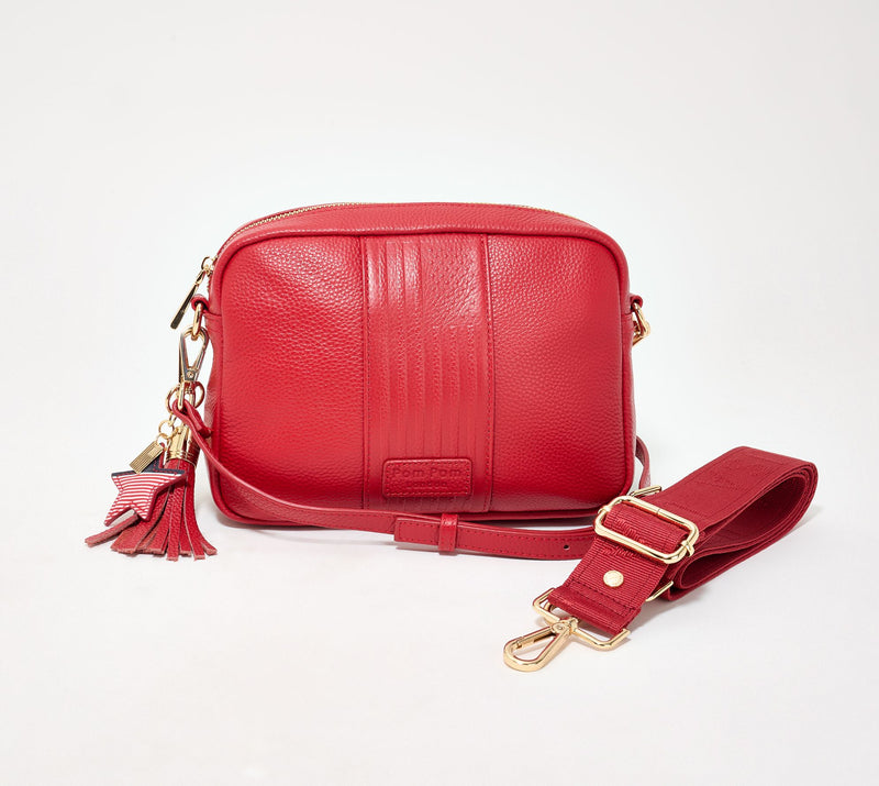 Pom Pom London Leather Americana City Crossbody with 2 Straps — View 5