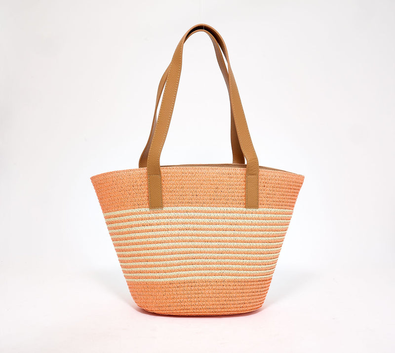 Pom Pom London Studland Straw Basket Tote — View 3