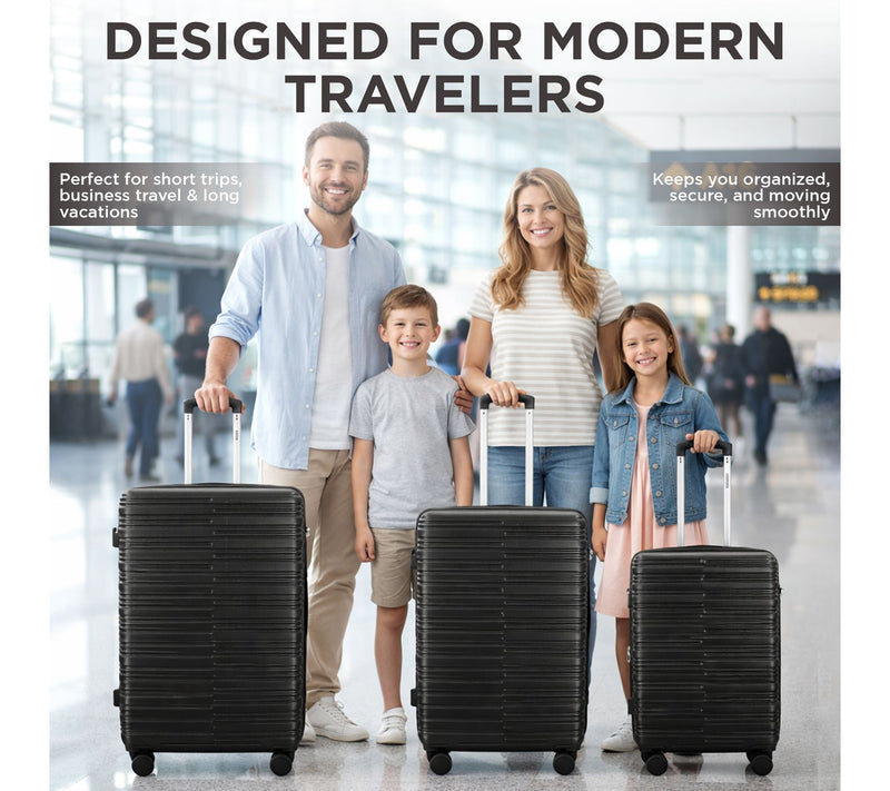 IZOD Romeo Lightweight Expandable ABS 3 Piece Luggage Set — View 8
