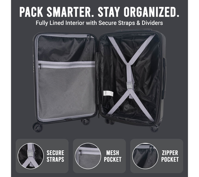 IZOD Zoe Lightweight ABS 3-Piece Luggage Set — View 6