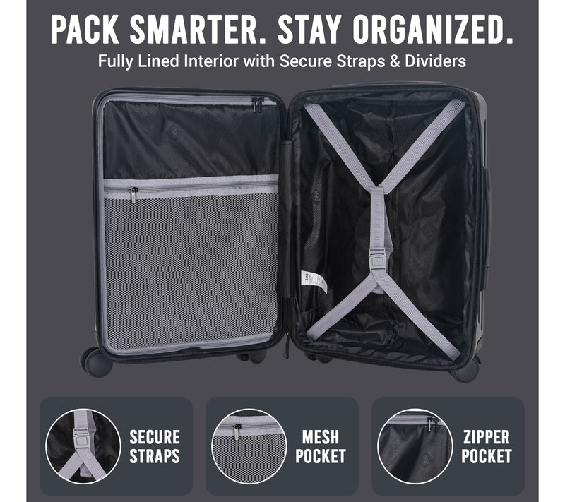 IZOD ISLA Lightweight ABS 3-Piece Luggage Set — View 6