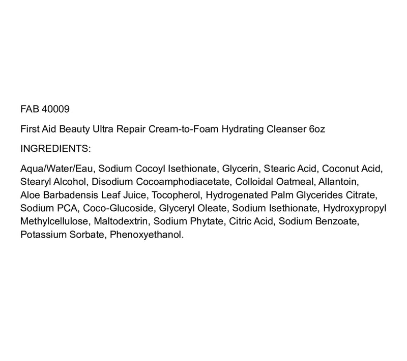 First Aid Beauty Ultra Repair Cream to Foam Hydrating Cln 6 oz — View 5