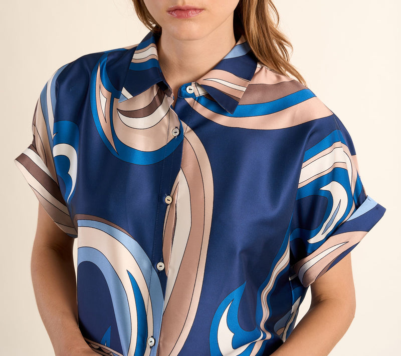 Molly Bracken Abstract Print Blouse — View 4