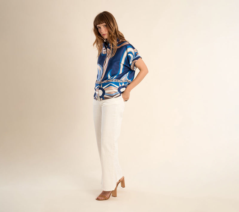 Molly Bracken Abstract Print Blouse — View 3