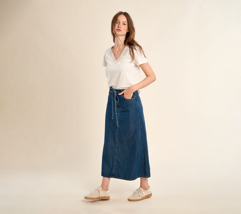 Molly Bracken Denim Skirt — View 7