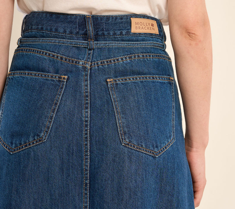 Molly Bracken Denim Skirt — View 4