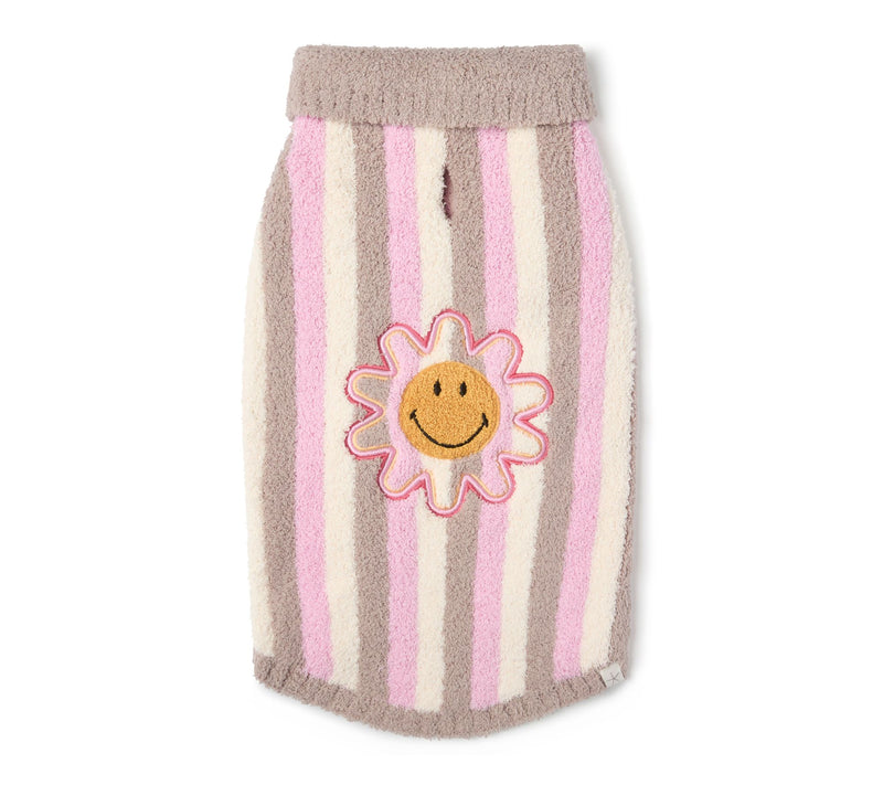 Barefoot Dreams CozyChic Smiley Stripe Pet Sweater — View 8