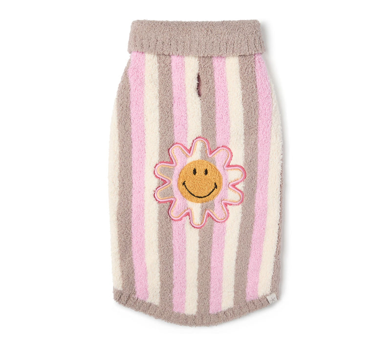 Barefoot Dreams CozyChic Smiley Stripe Pet Sweater — View 3