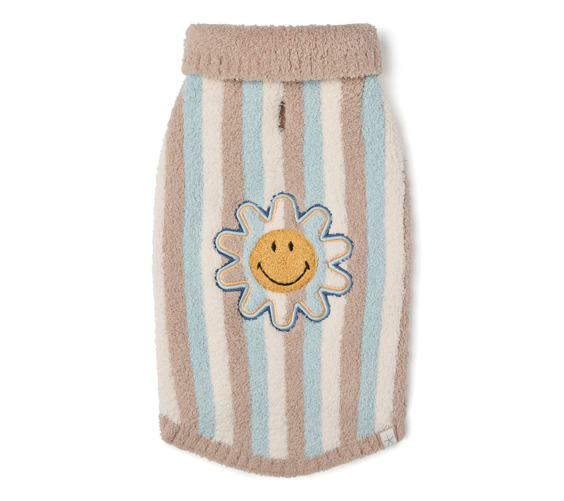 Barefoot Dreams CozyChic Smiley Stripe Pet Sweater — View 9