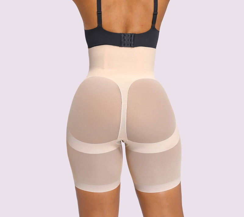 Shapellx AirSlim Mesh Smooth Butt-Lifting Shorts — View 5