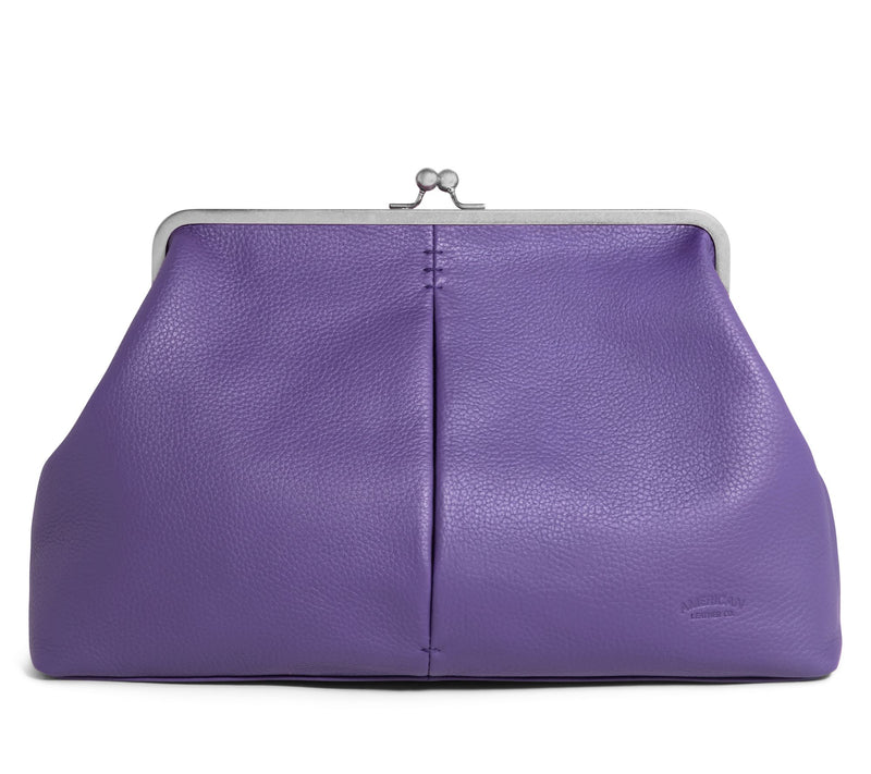 American Leather Co. Grace Frame Leather Kisslock Clutch — View 11