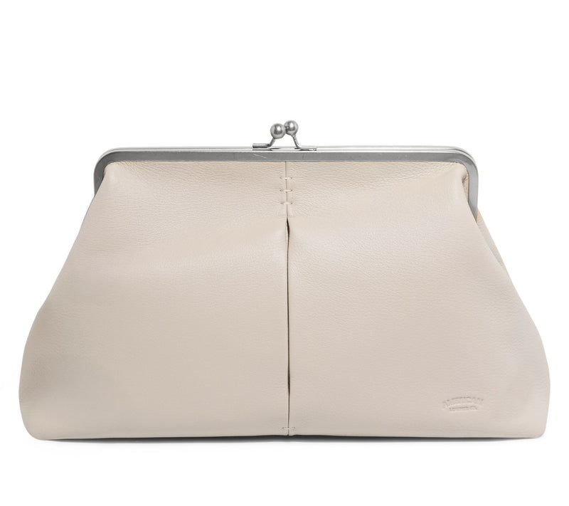 American Leather Co. Grace Frame Leather Kisslock Clutch — View 7
