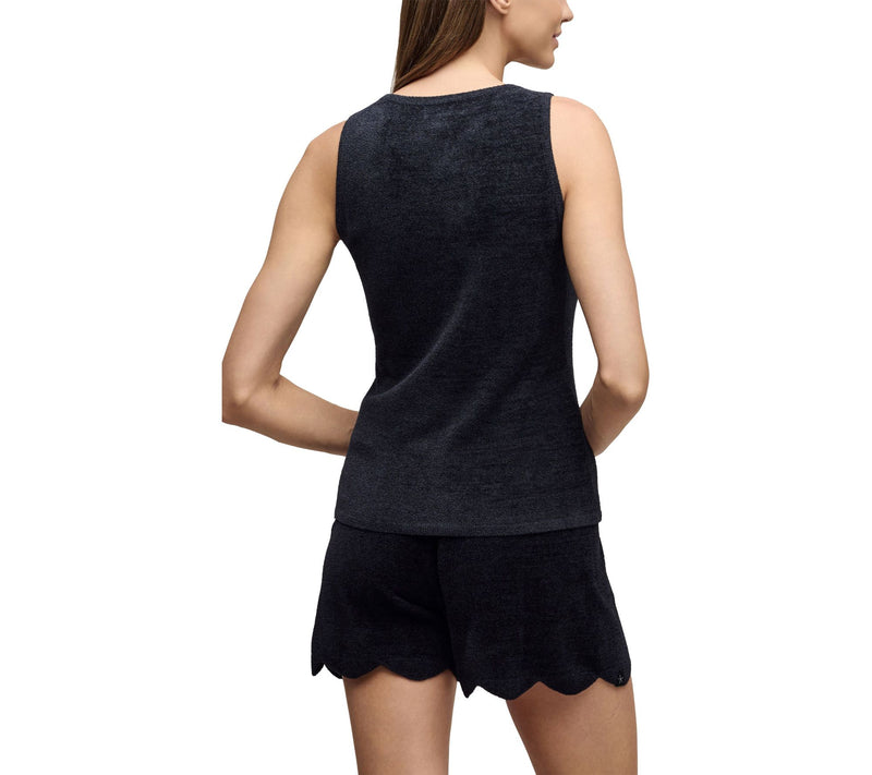 Barefoot Dreams CozyChic Ultra Lite Scallop V-Neck Tank — View 3