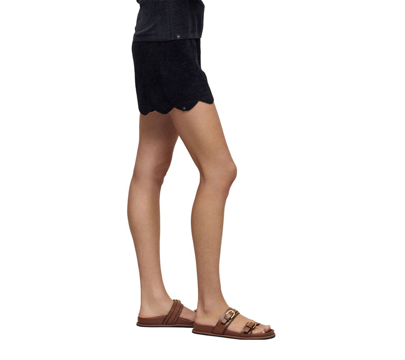 Barefoot Dreams CozyChic Ultra Lite Scallop Short — View 2
