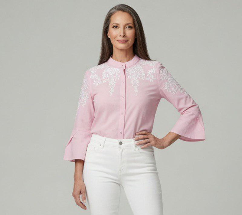 Nikki Lund Veronique Embroidered Blouse — View 5