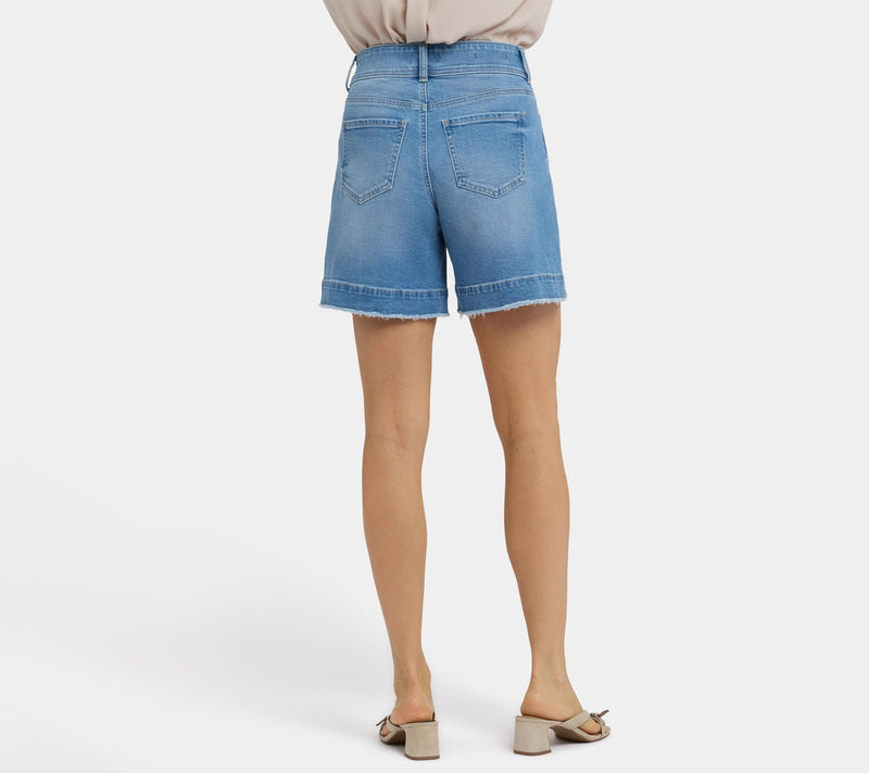 NYDJ Berkyn Relaxed Seam Detail Denim Shorts — View 5