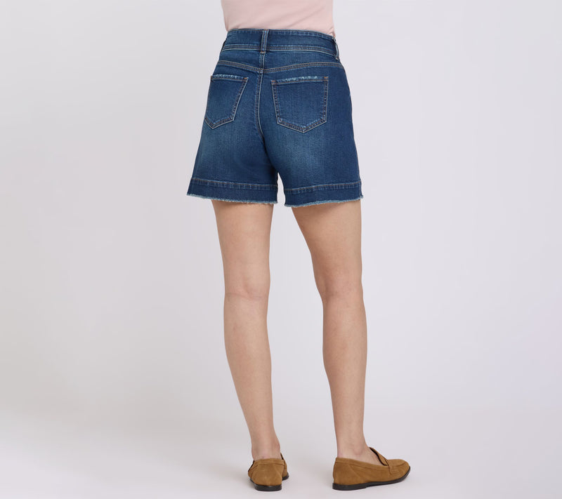 NYDJ Berkyn Relaxed Seam Detail Denim Shorts — View 2