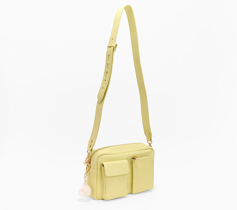 "As Is" Pom Pom London RFID Leather Chiswick Cargo Crossbody — View 11