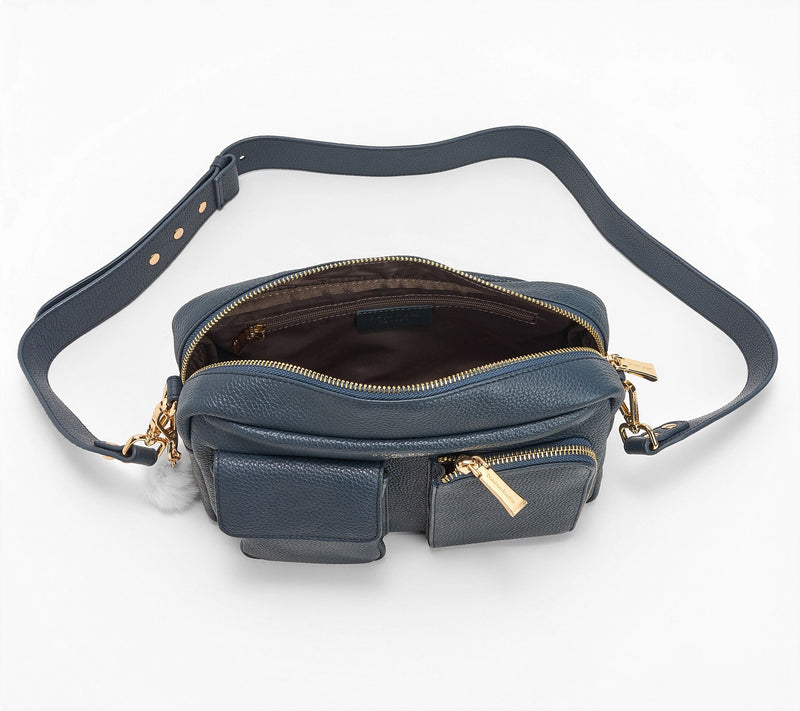 "As Is" Pom Pom London RFID Leather Chiswick Cargo Crossbody — View 3