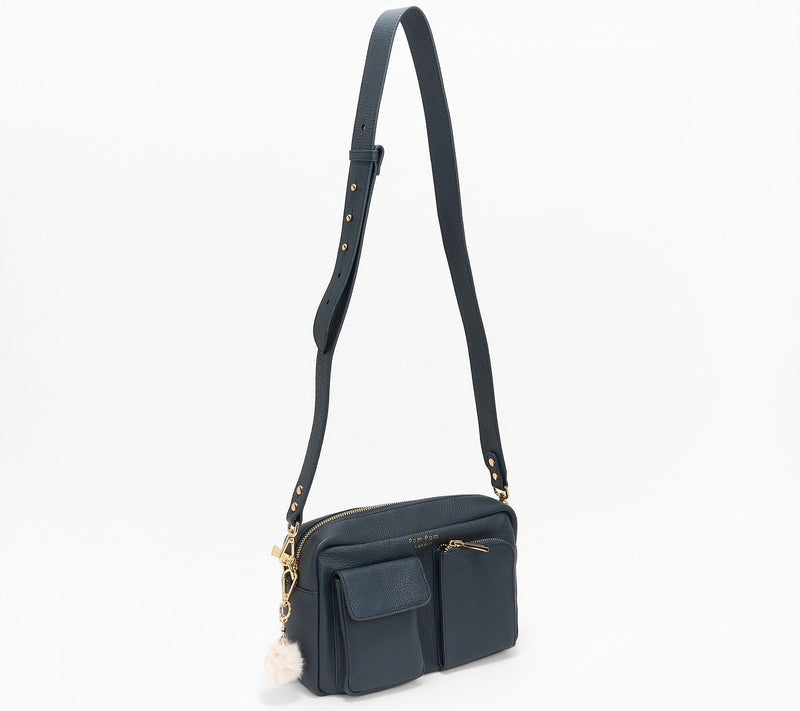 "As Is" Pom Pom London RFID Leather Chiswick Cargo Crossbody — View 15