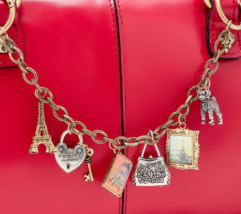 "As Is" Patricia Nash Pomezia Satchel with Charms — View 3