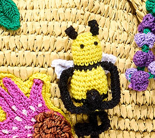 "As Is" Aimee Kestenberg Oversized Embroidered Raffia Clutch — View 5