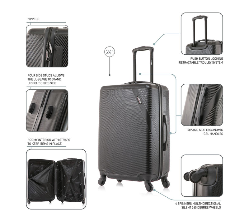 DUKAP Discovery 24" Lightweight Hardside Spinner Luggage — View 7