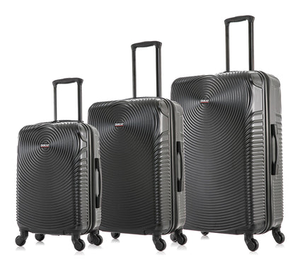 Dukap Inception Lightweight Ha rdside Spinner 3 Pc Luggage Se