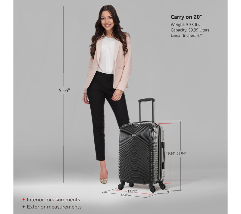 DUKAP Inception 20" Carry-On Lightweight Hardside Spinner — View 3